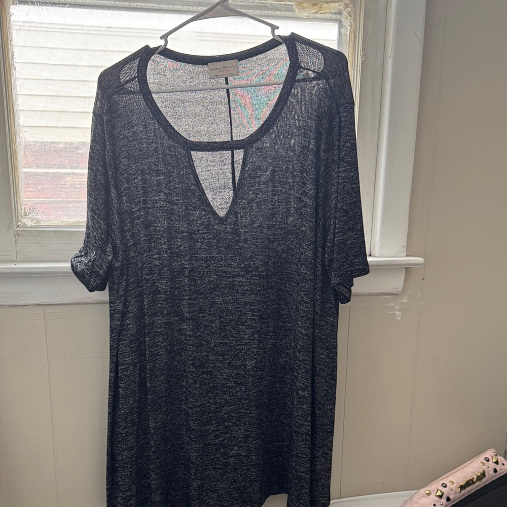 Bobbie Brooks Black Tunic Top